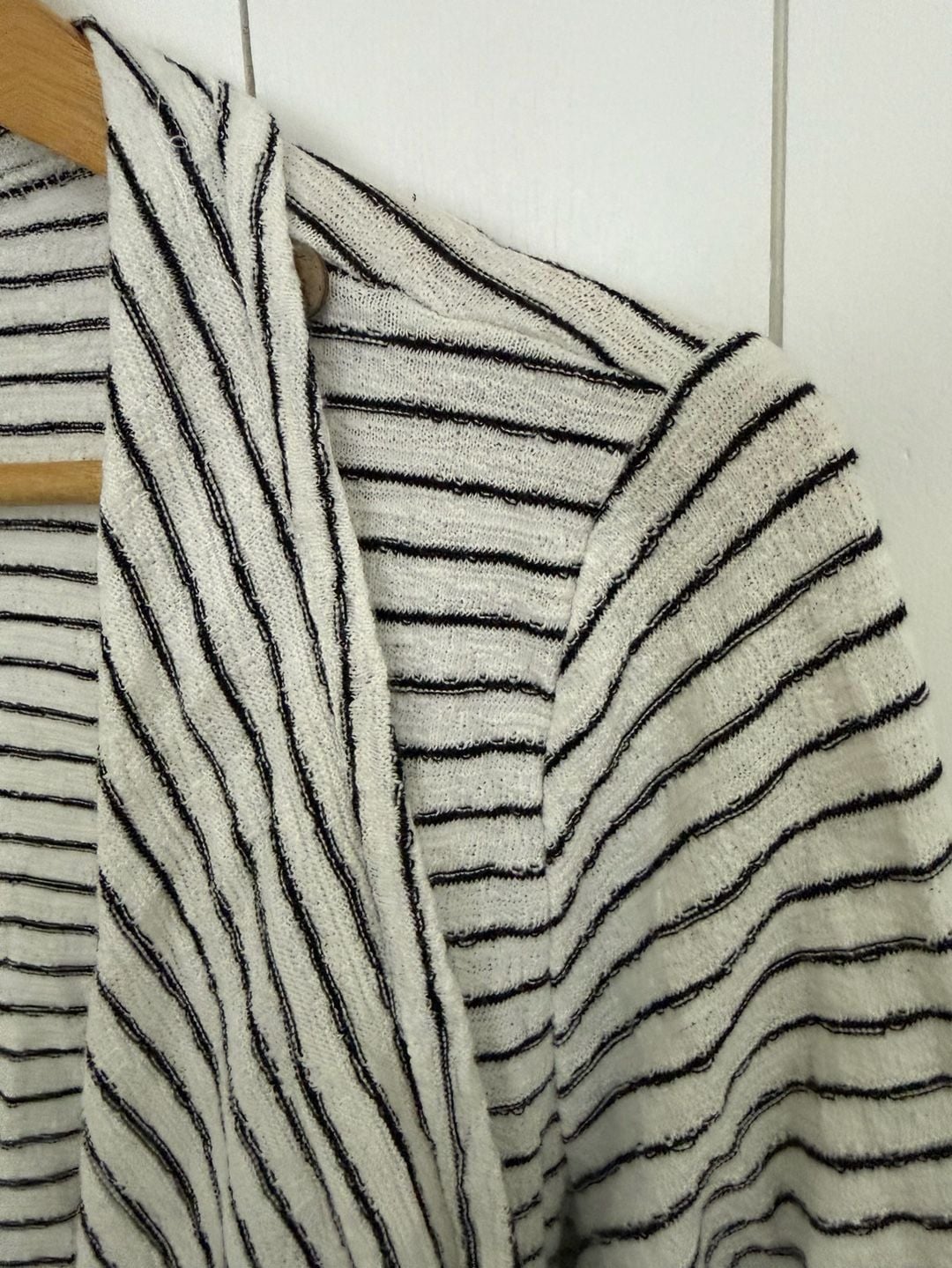 Habitat Clothes To Live In Cardigan Size M Black White Stripe 4