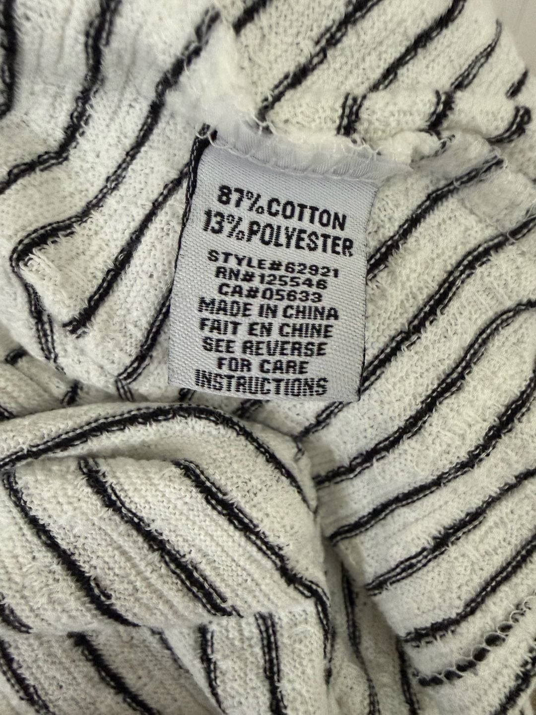 Habitat Clothes To Live In Cardigan Size M Black White Stripe 6