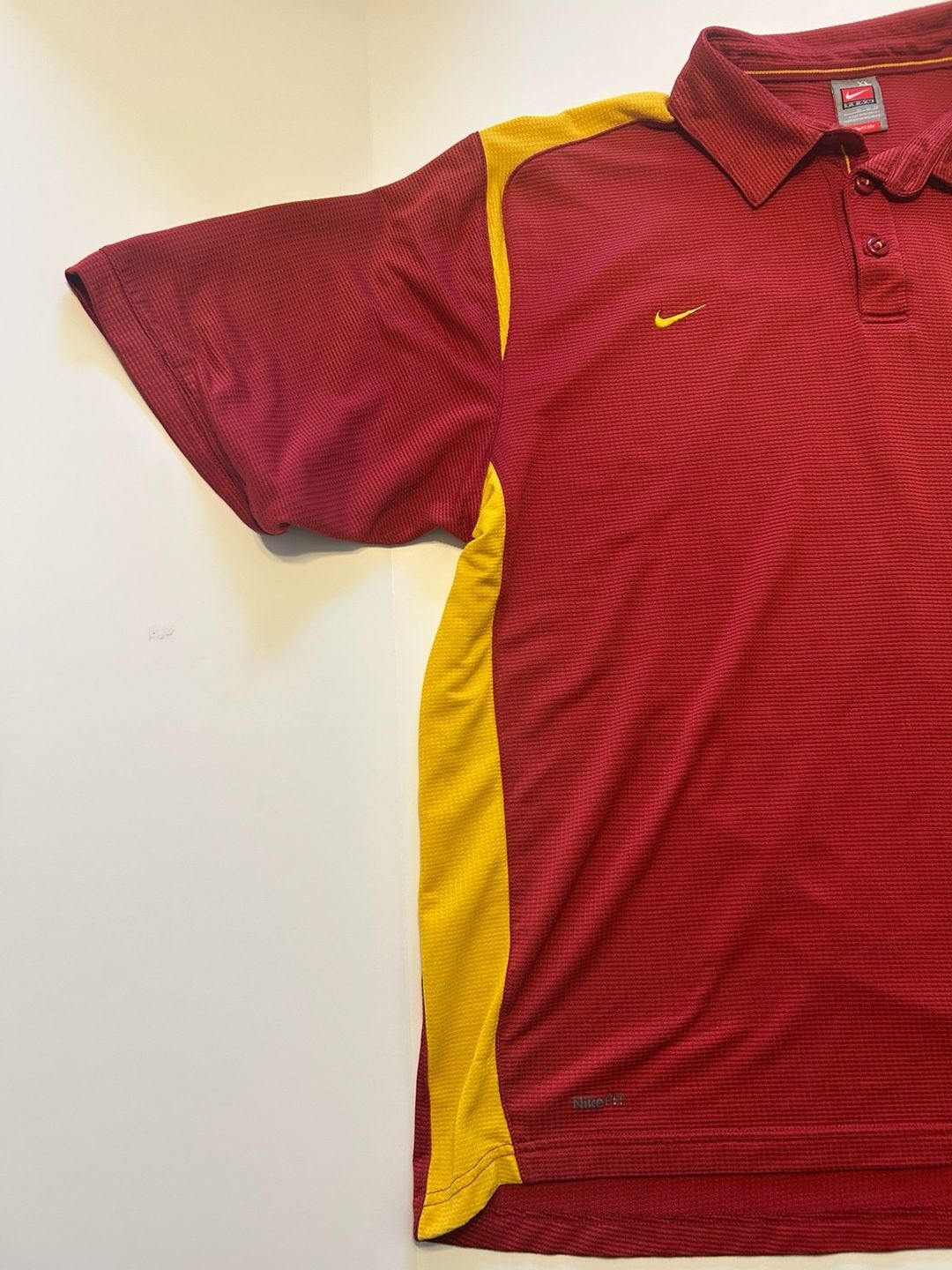 Nike USC Trojans Polo Shirt Size XL Red Gold 7