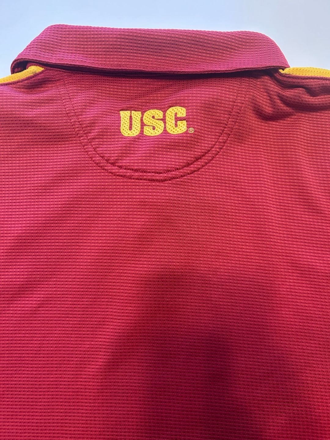 Nike USC Trojans Polo Shirt Size XL Red Gold 9