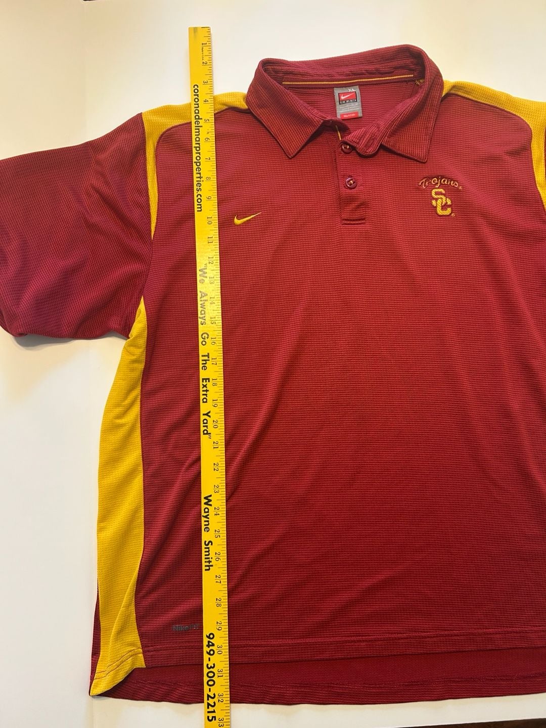 Nike USC Trojans Polo Shirt Size XL Red Gold 11