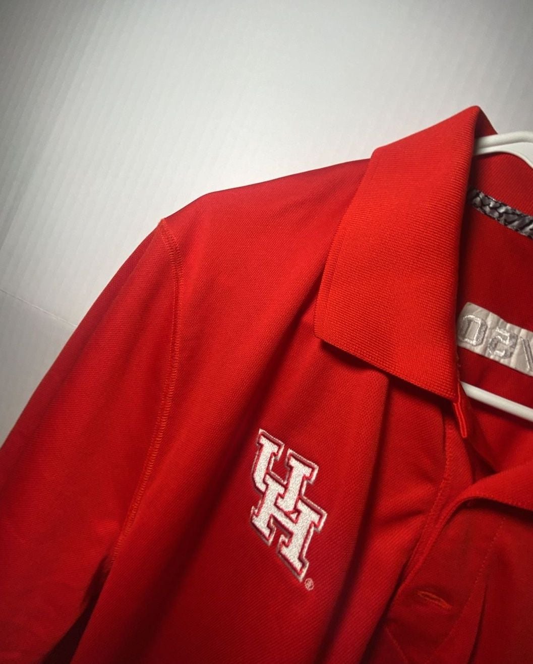 Jordan University of Houston Polo Size L Red Dri-Fit College Shirt 7