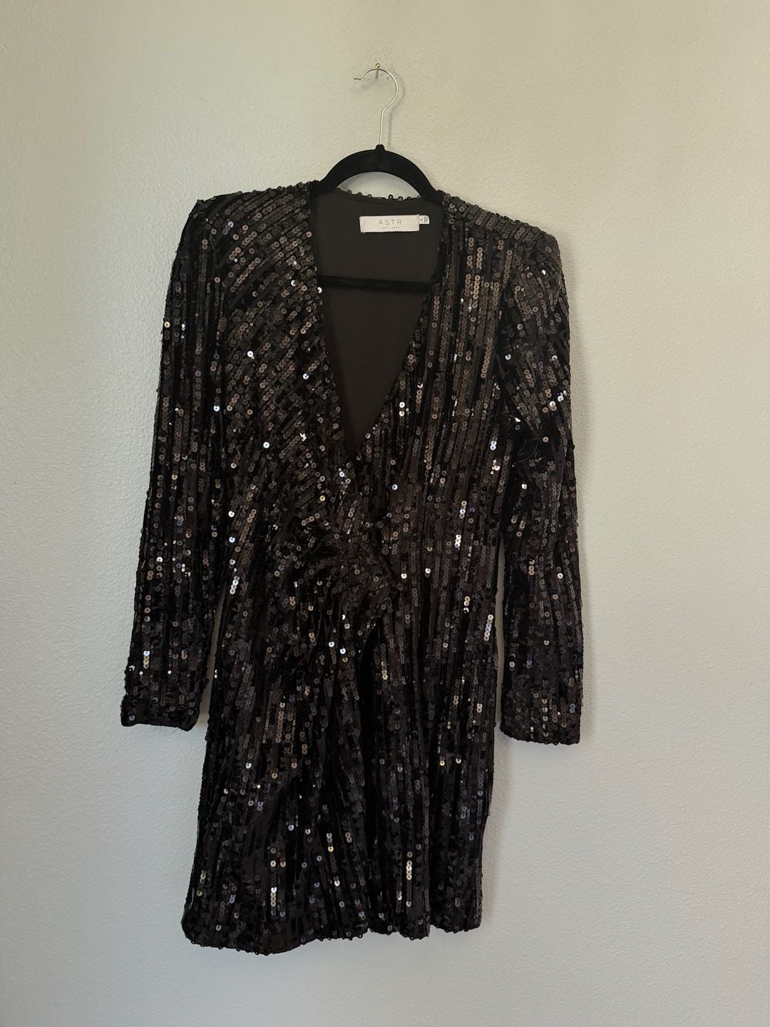 ASTR The Label Paris Sequin Dress Size S Black 2
