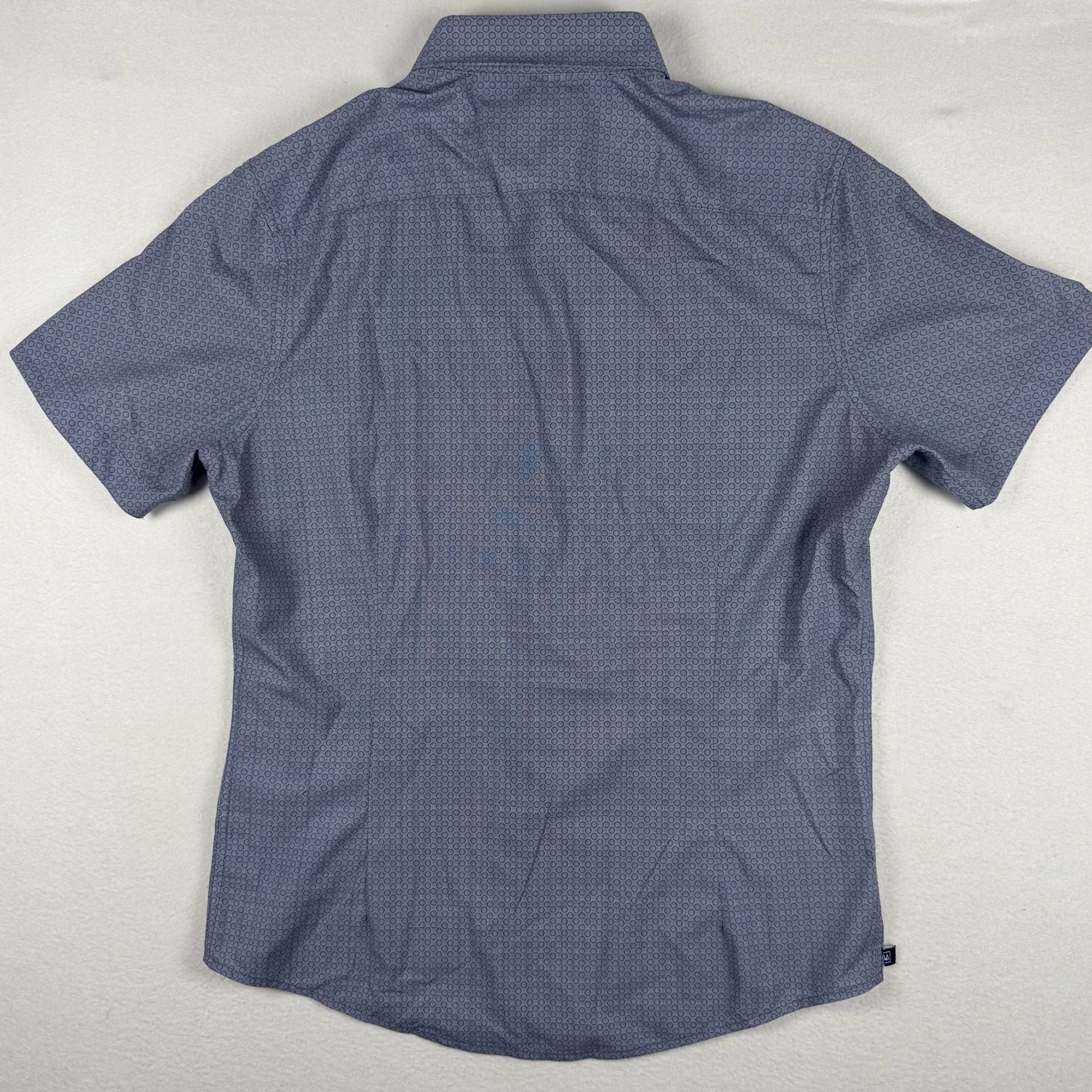 Mizzen + Main Leeward Short Sleeve Shirt Size M Trim Blue Geometric 12
