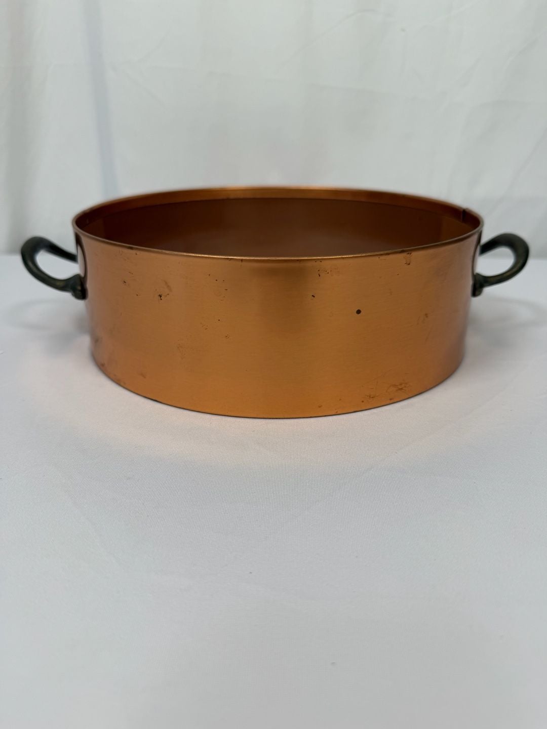Copper Bowl With Brass Handles 8 Inch 1