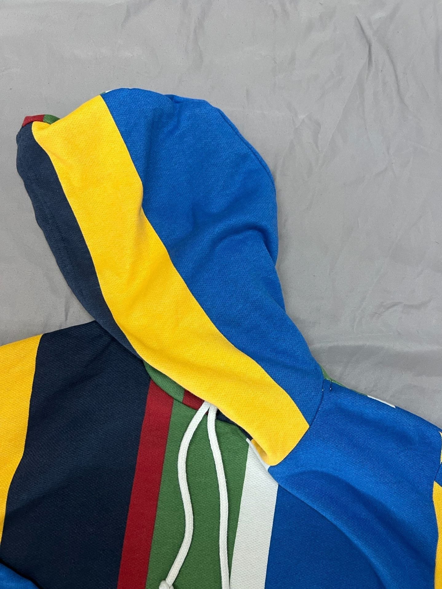 Black Jack 1999 Stripe Fleece Hoodie Small S Retro Color Block NWT 7