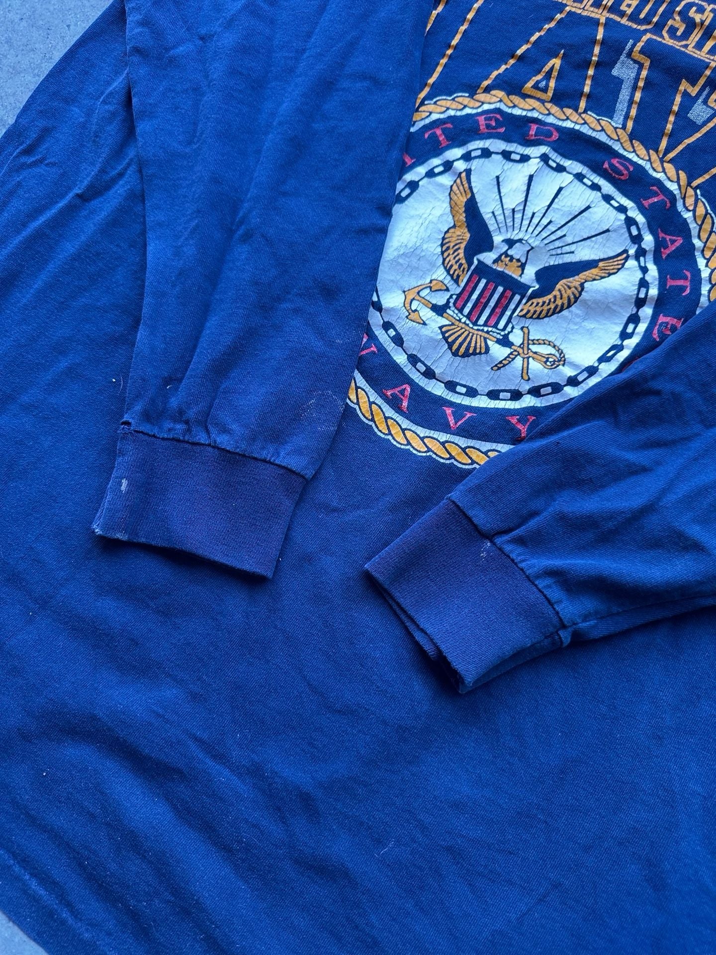 Jostens Sportswear United States Navy Hoodie Size Large Blue Vintage 6
