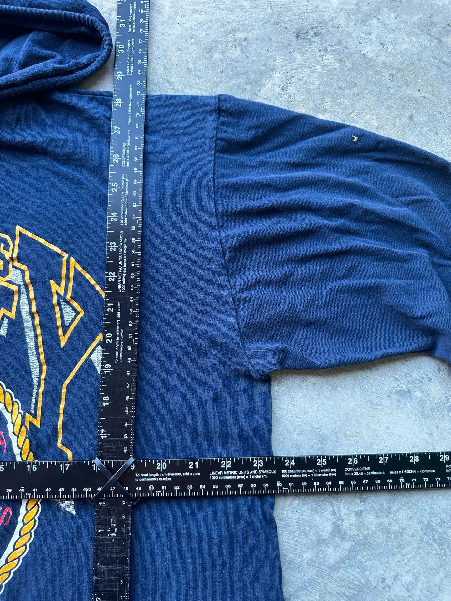 Jostens Sportswear United States Navy Hoodie Size Large Blue Vintage 8