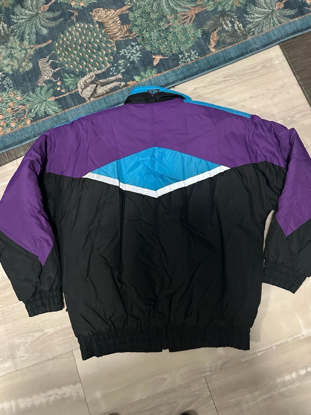 Cold Wave Ski Jacket Size M Black Purple Teal Vintage Snowmobile 8