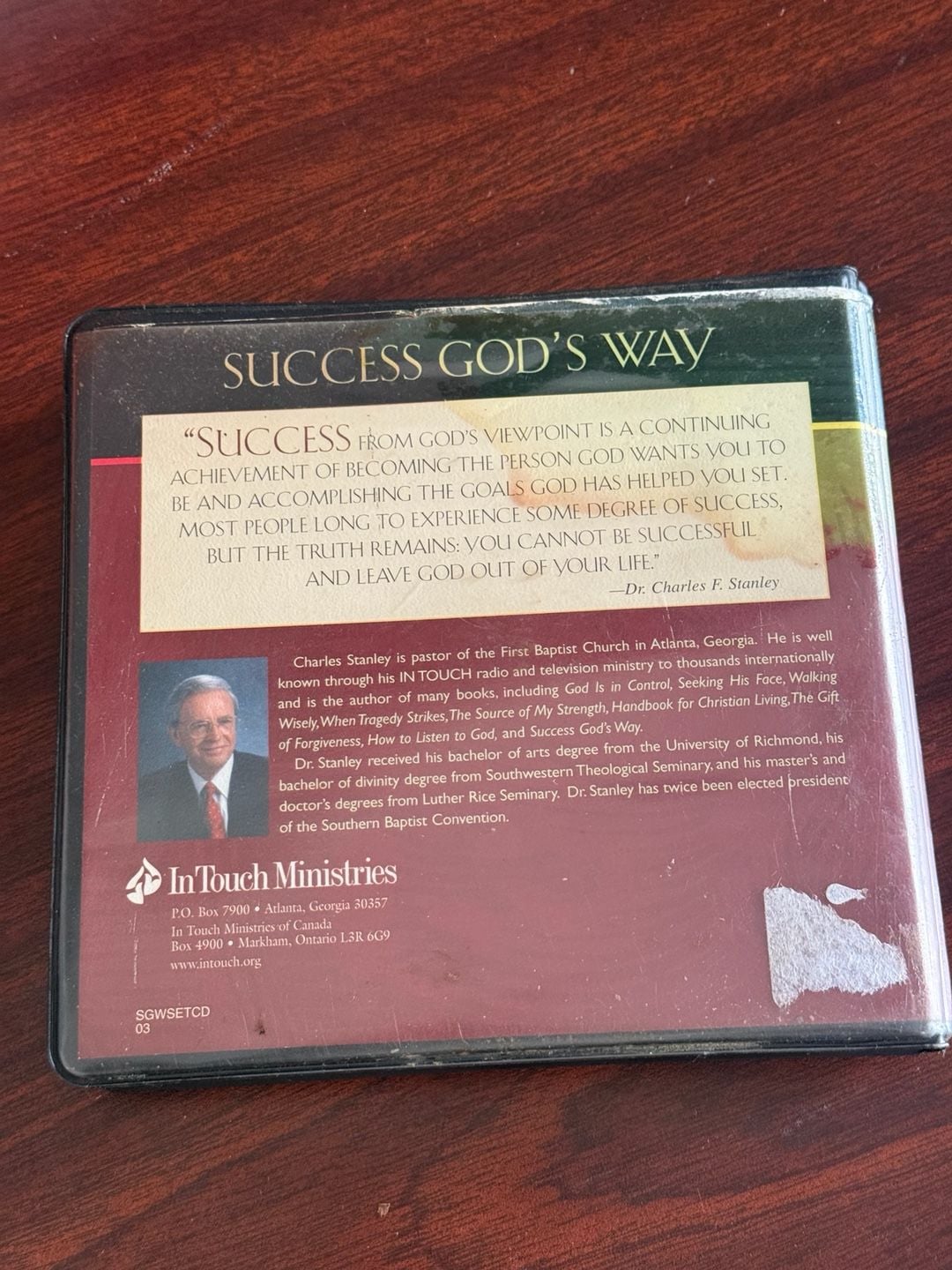 Charles Stanley Success God's Way 10 Compact Disc Set 7