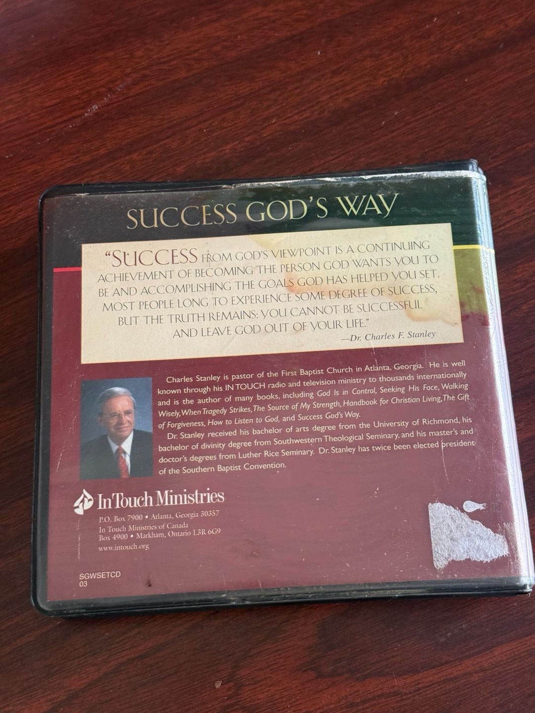 Charles Stanley Success God's Way 10 Compact Disc Set 8