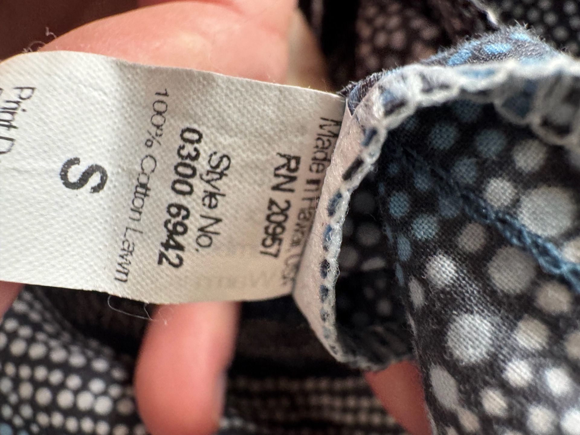 Abstract Dot Print Hawaiian Aloha Button Up Coastal Resort Shirt Size S 7