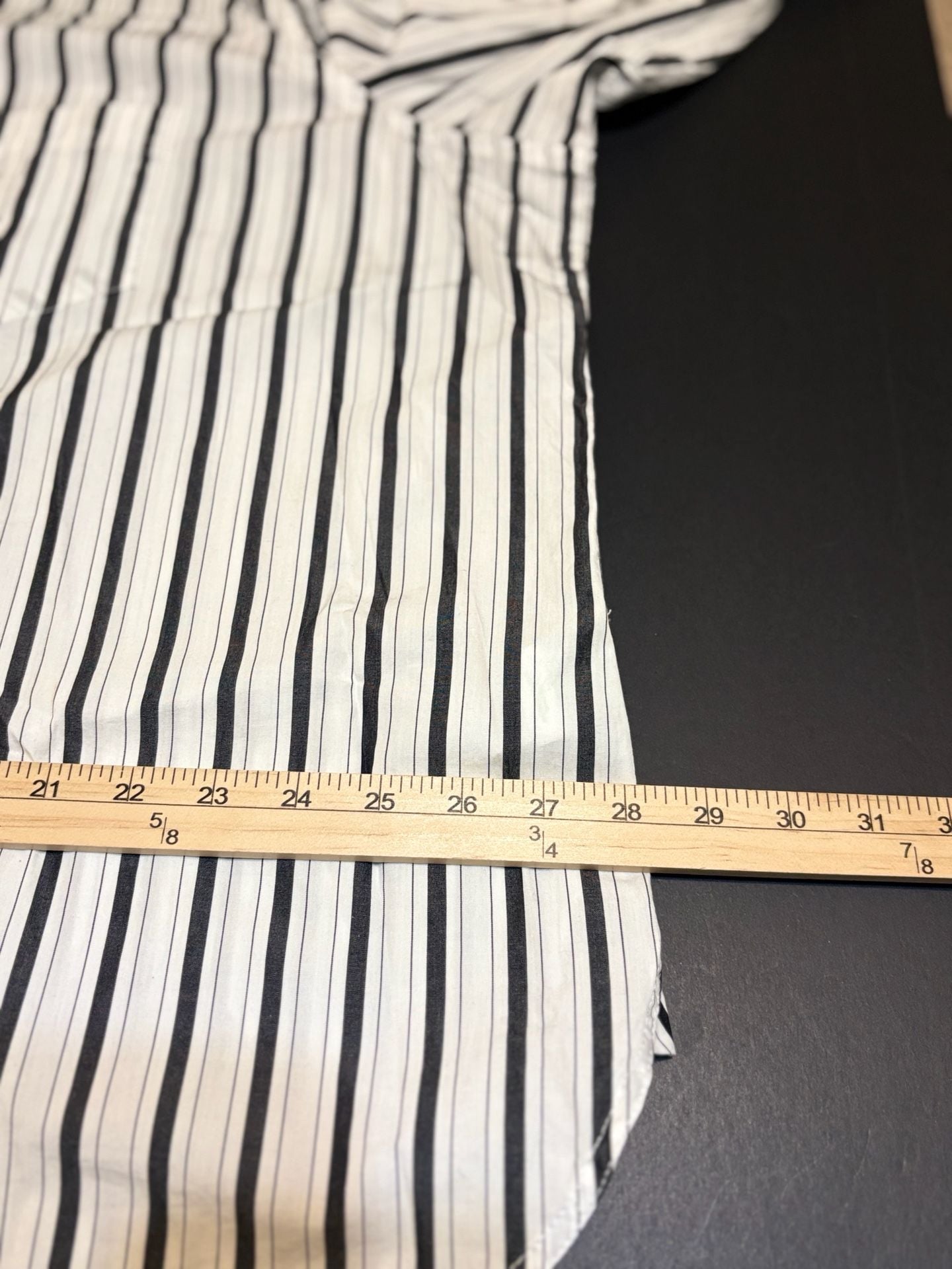 J.Crew Classic Shirt Size 2X Black White Striped Cotton Button-Down 7