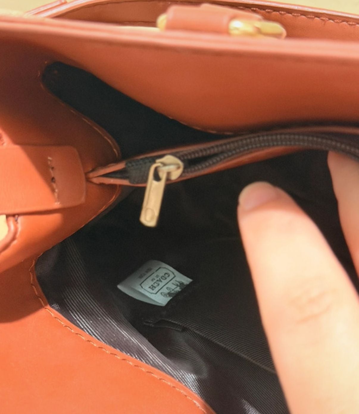 Coach Mini Brooke Carryall Signature Khaki And Rust Satchel Bag 5