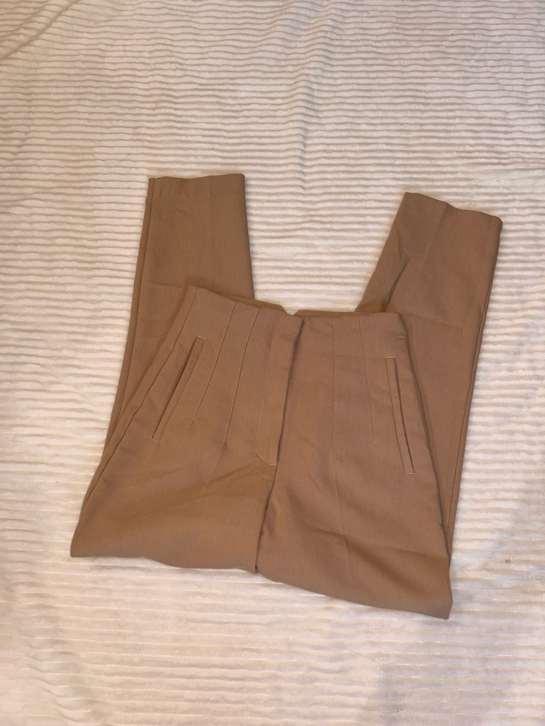 Zara Tailored Pants Size XS Camel High Waist 1