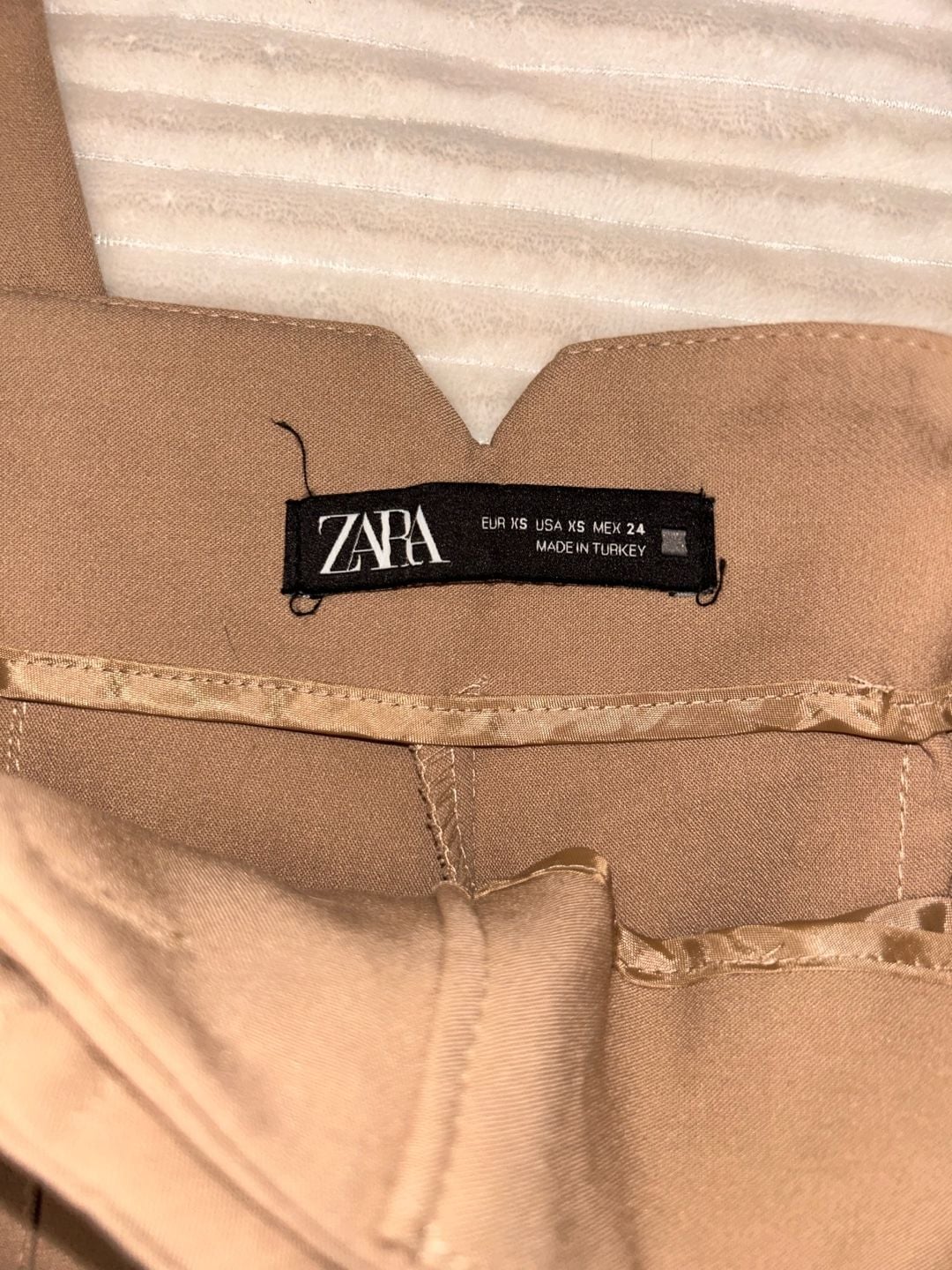 Zara Tailored Pants Size XS Camel High Waist 5