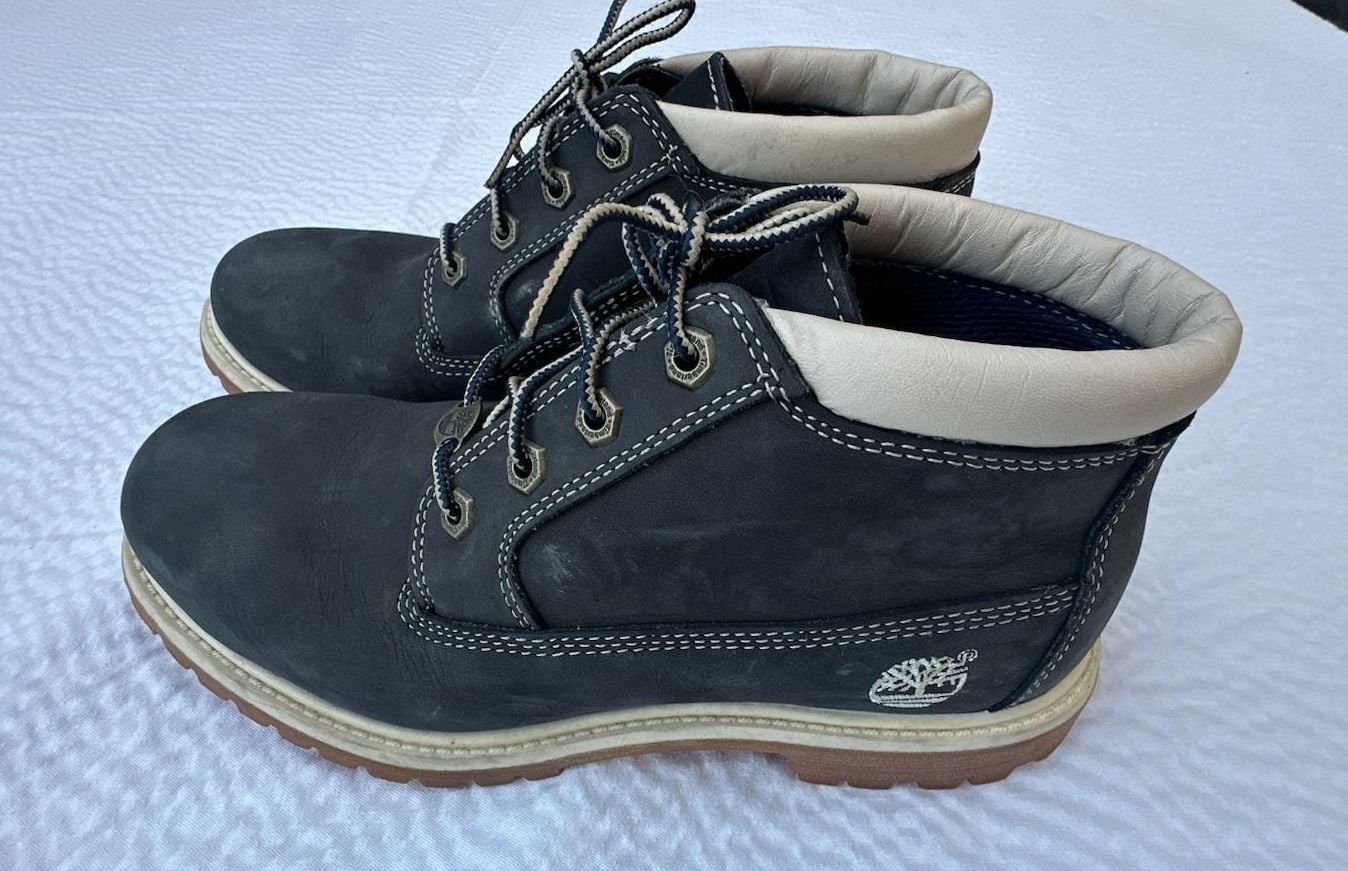 Timberland Nellie Chukka Boots Navy Blue Leather 4