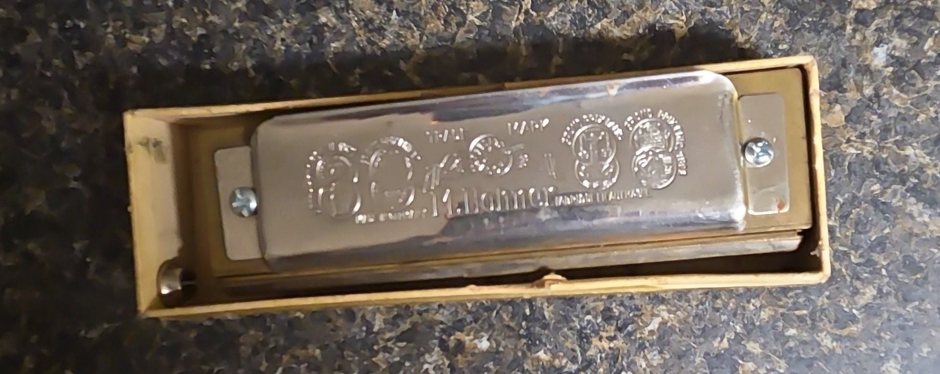 M. Hohner The Chromonica Chromatic Harmonica Key of C Vintage Case 2