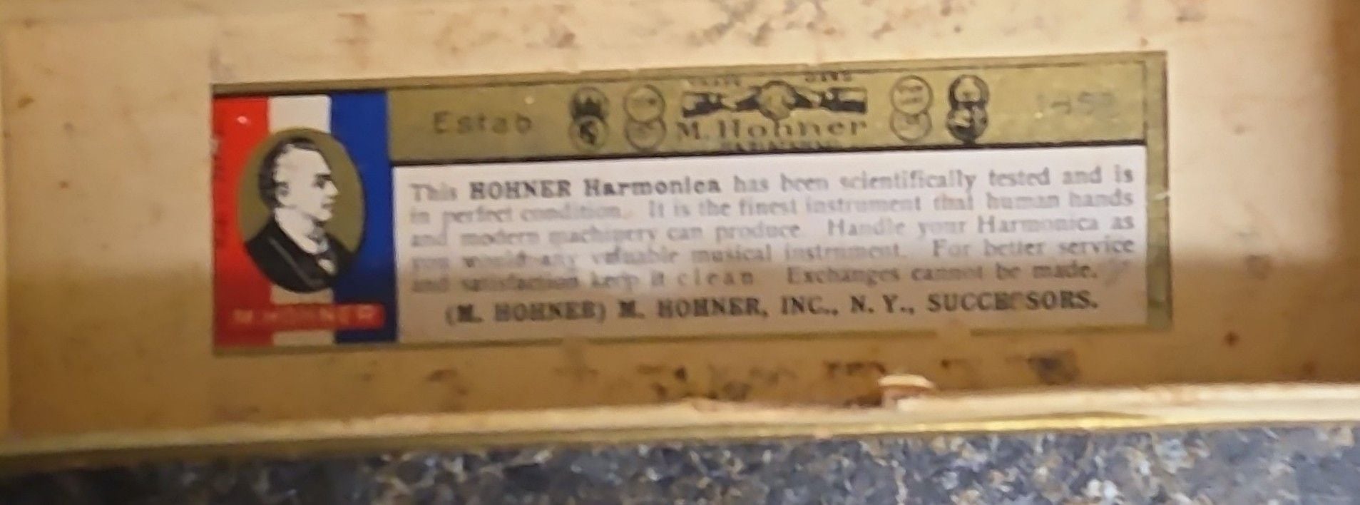 M. Hohner The Chromonica Chromatic Harmonica Key of C Vintage Case 5
