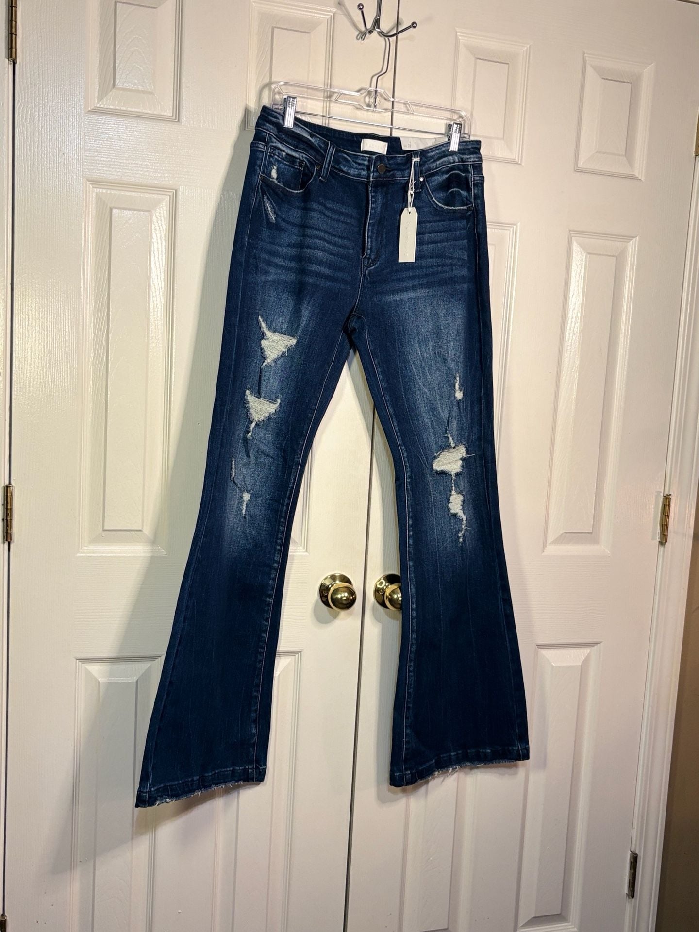 Petra Distressed Flare Jeans Size 15/31 Blue Denim 5