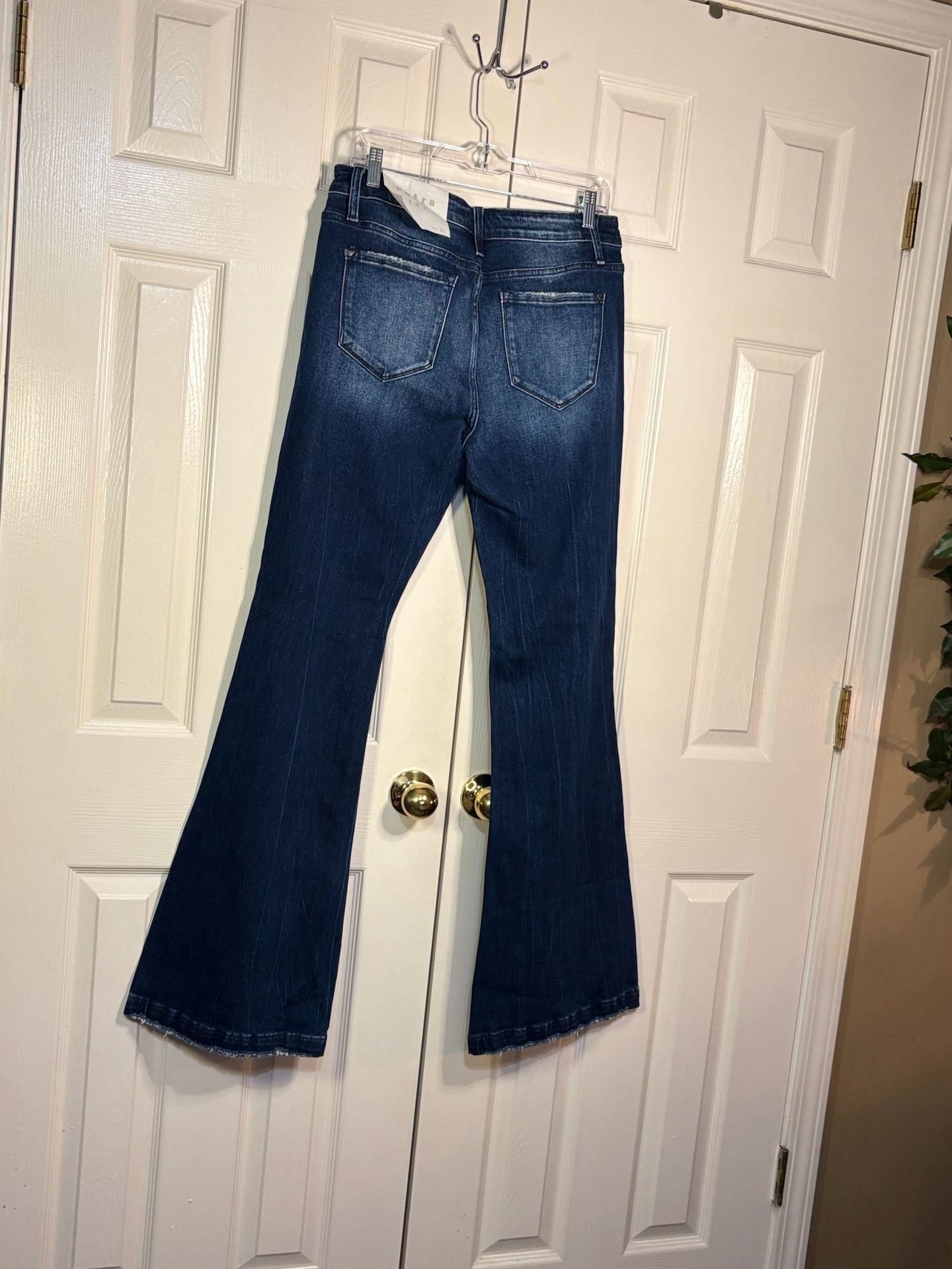 Petra Distressed Flare Jeans Size 15/31 Blue Denim 9