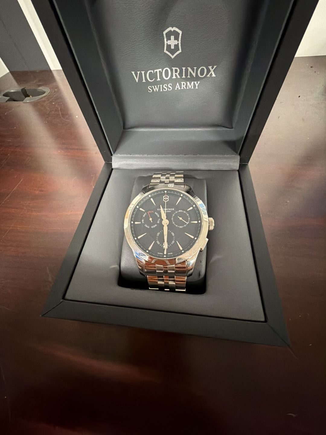 Victorinox Swiss Army Alliance Chronograph Stainless Steel Black Dial, 3