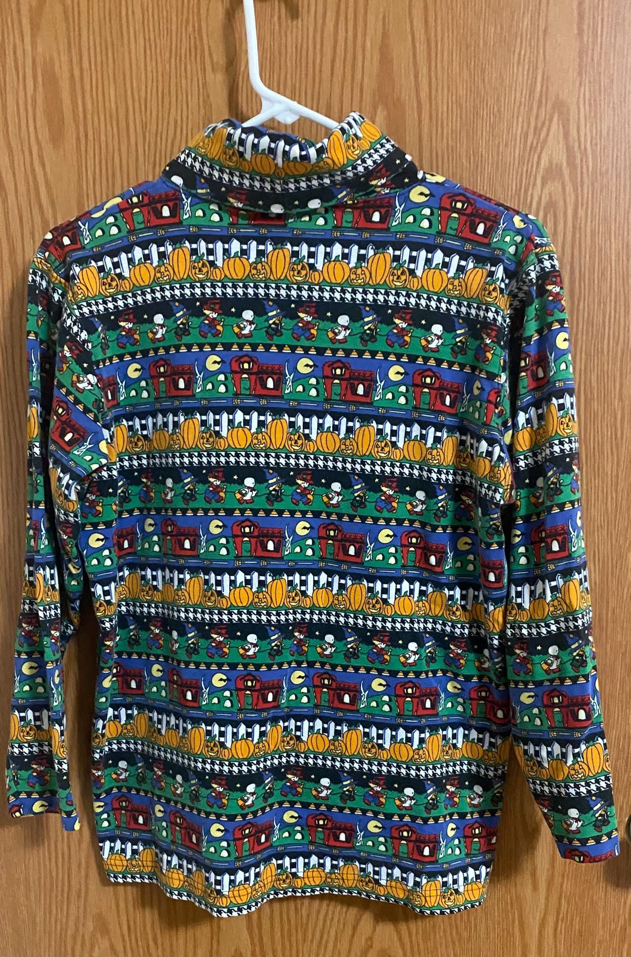 Eagles Eye Halloween Pumpkin Mock Turtleneck Long Sleeve Top 6