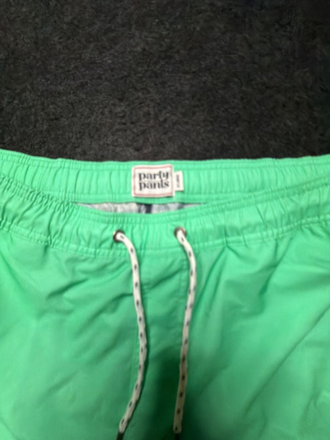 Partypants Swim Trunks Size XL Green Volley Beach Shorts 4