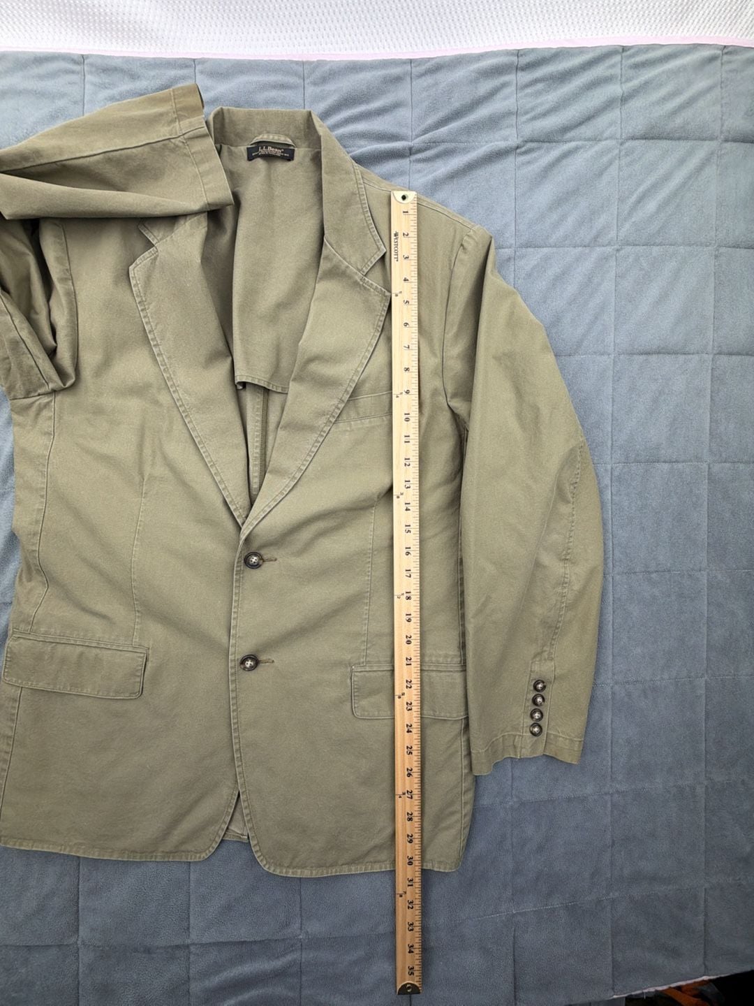 VINTAGE LL Bean Men's Jacket Military style ￼Blazer Canvas 90s  42R  7