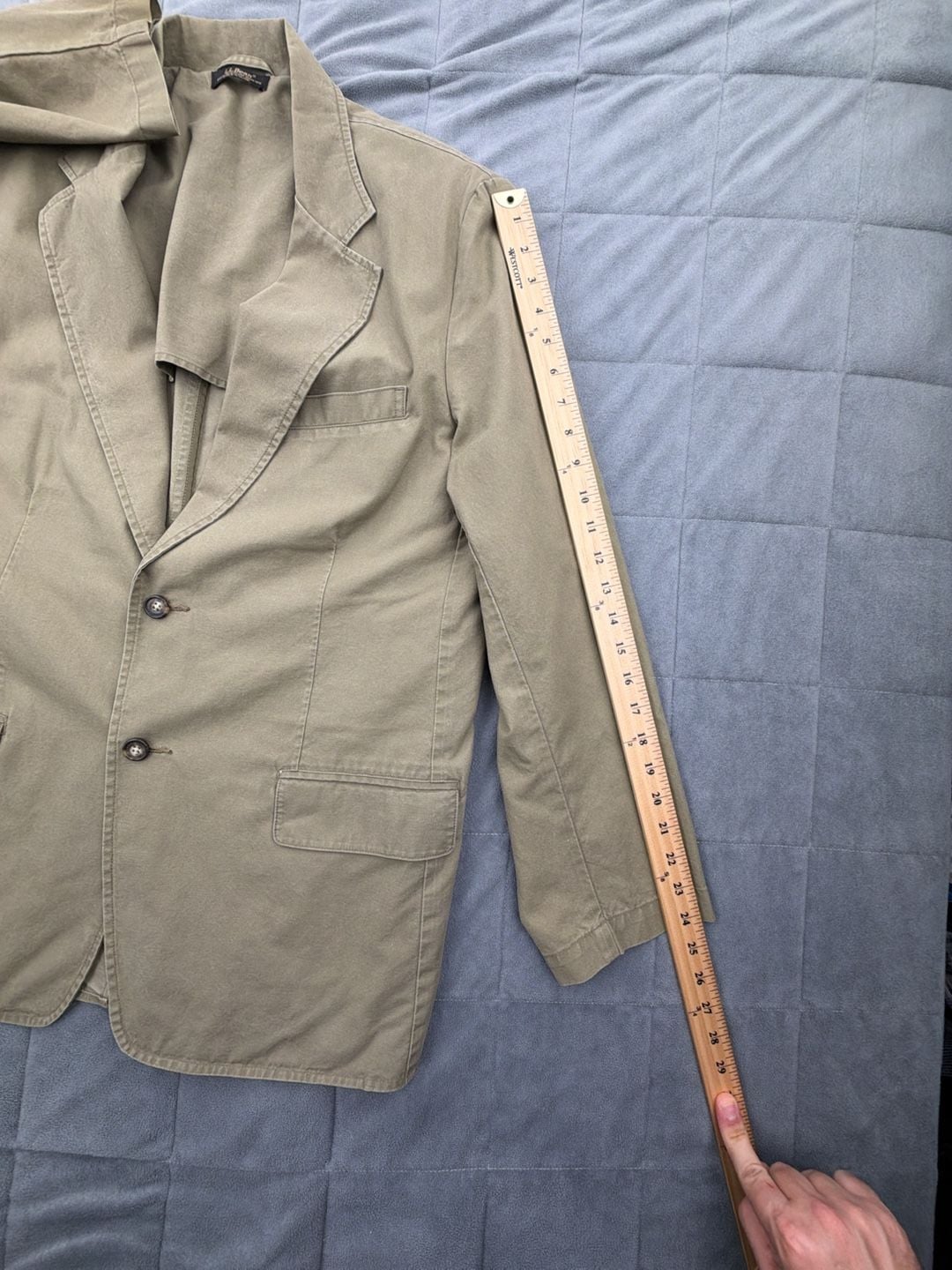 VINTAGE LL Bean Men's Jacket Military style ￼Blazer Canvas 90s  42R  8