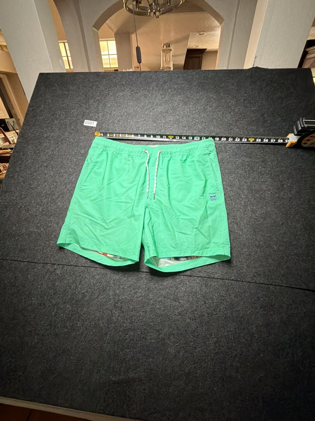 Partypants Swim Trunks Size XL Green Volley Beach Shorts 7