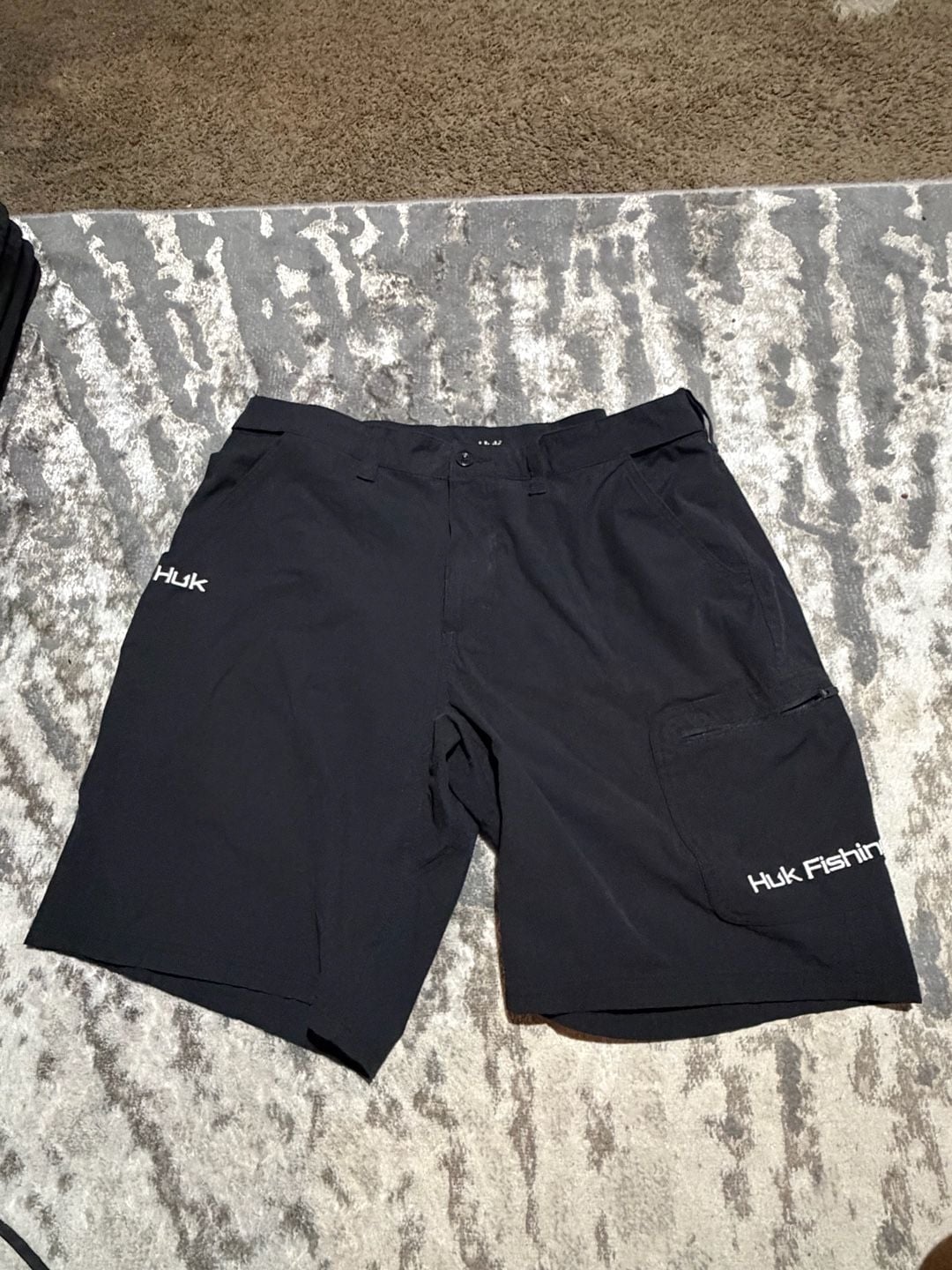 Huk Next Level Fishing Shorts Size XXL Black 2