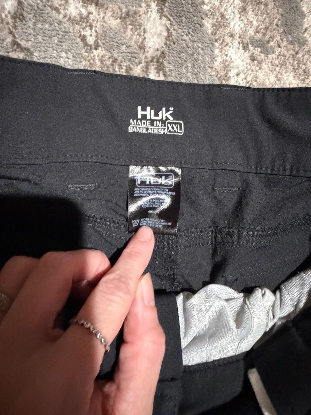 Huk Next Level Fishing Shorts Size XXL Black 3
