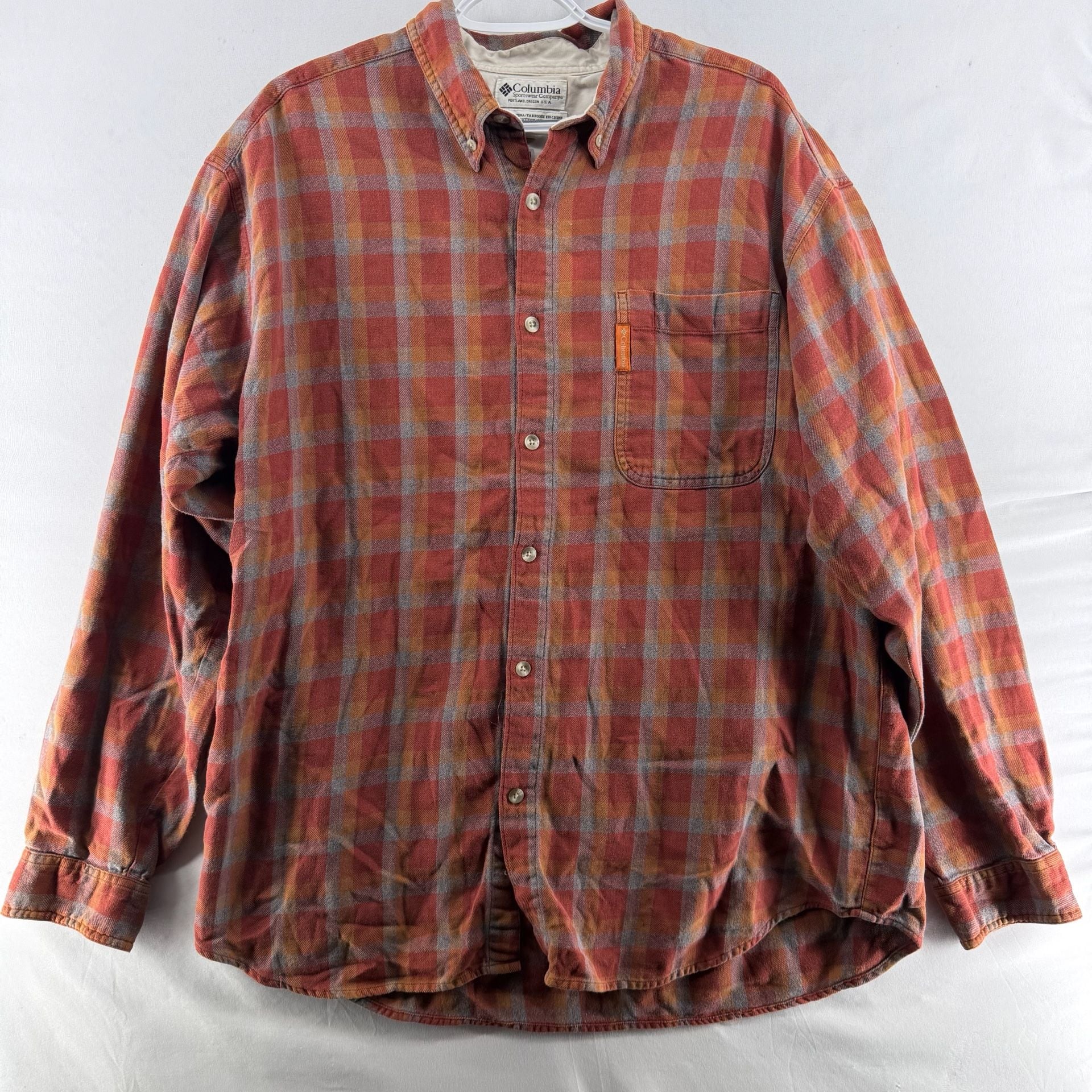 1661 Columbia Long Sleeve Plaid Shirt Size XL 2