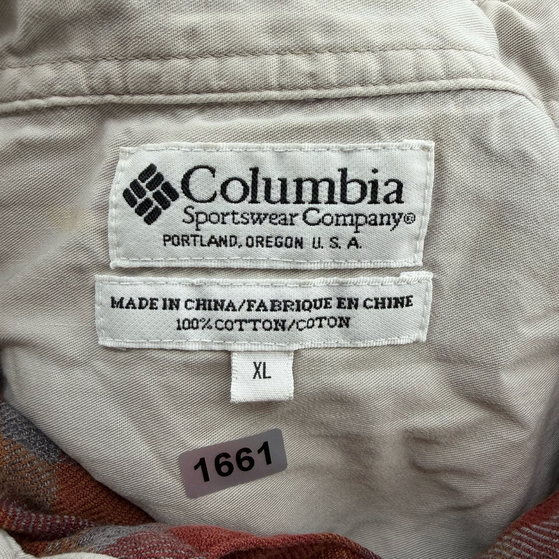1661 Columbia Long Sleeve Plaid Shirt Size XL 4