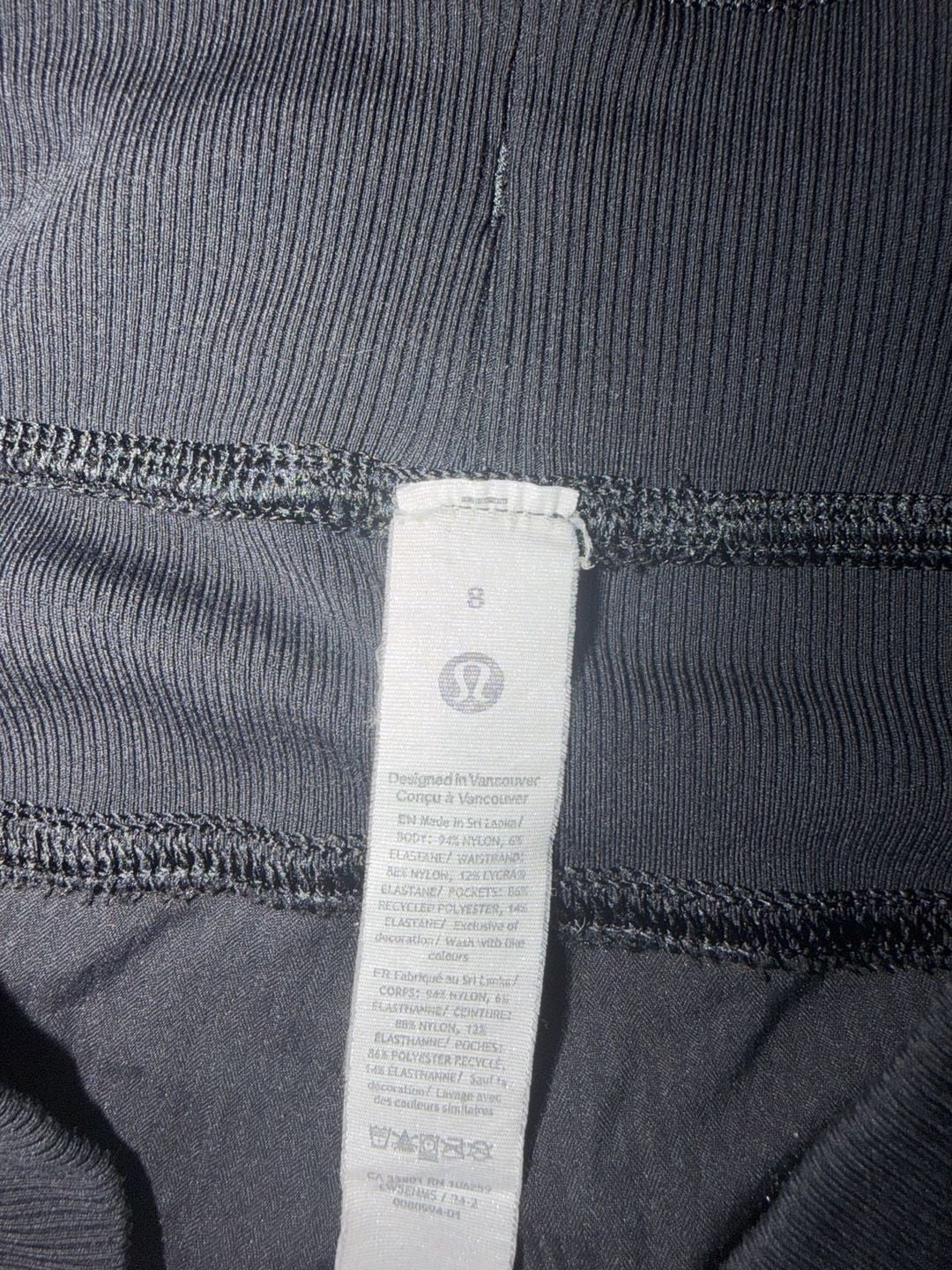 Lululemon Jogger Pants Size 8 Black Drawstring Athletic Casual 7