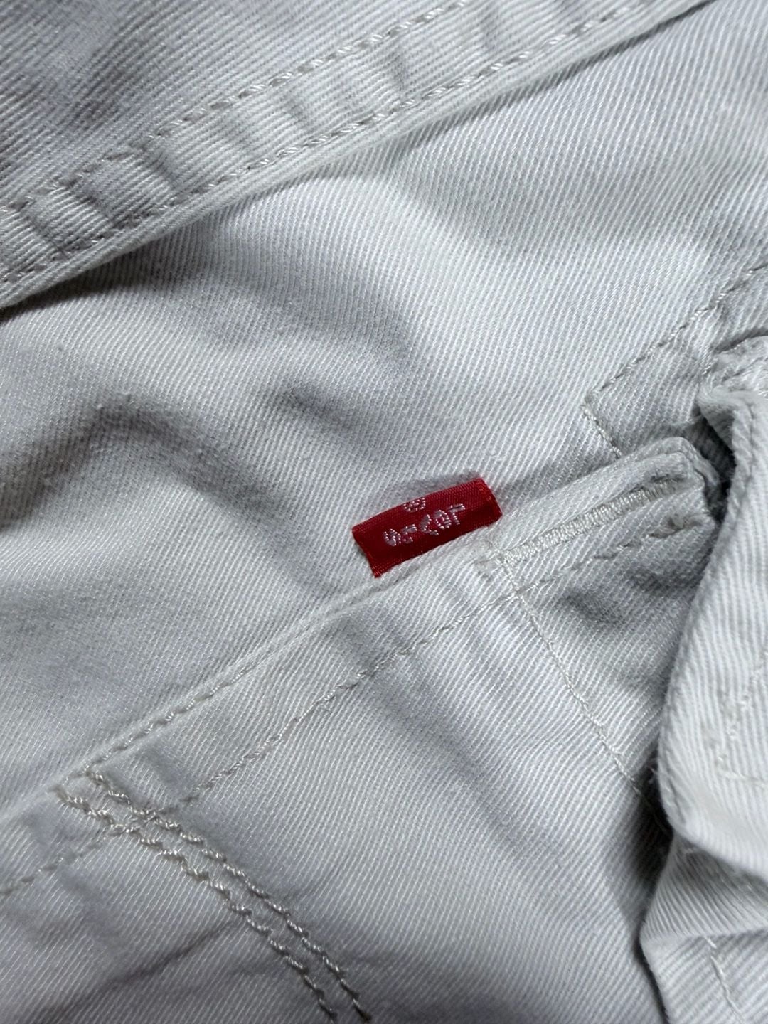 Levi's Cargo Shorts Size 34 Cream Cotton Utility Pocket 10