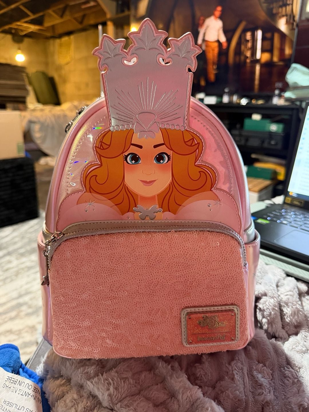 Loungefly Wizard of Oz Glinda Sequin Mini Backpack 6