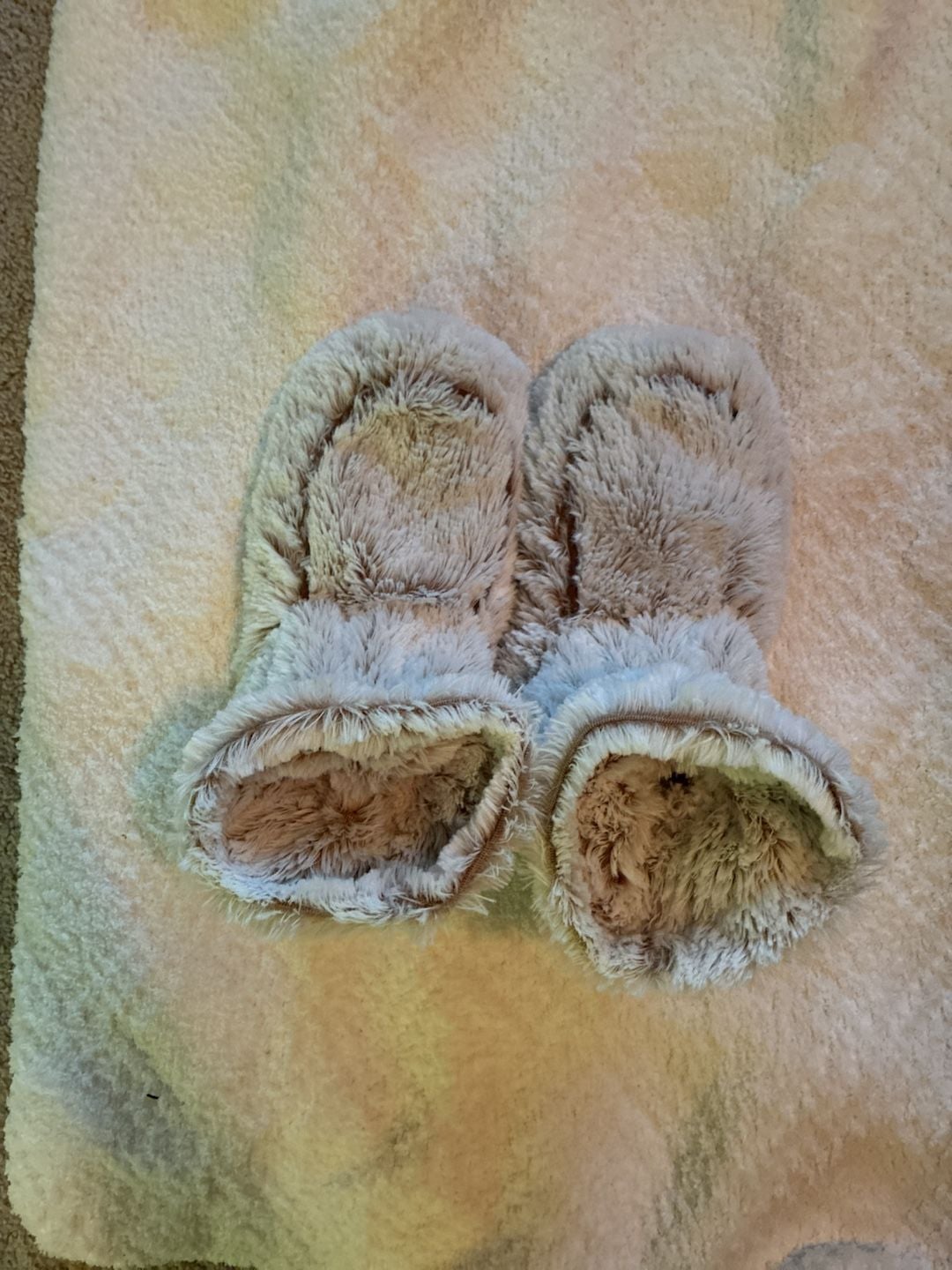 Warmies Microwavable Soothing Lavender Plush Bootie Slippers Sz 9/10 Z136 1