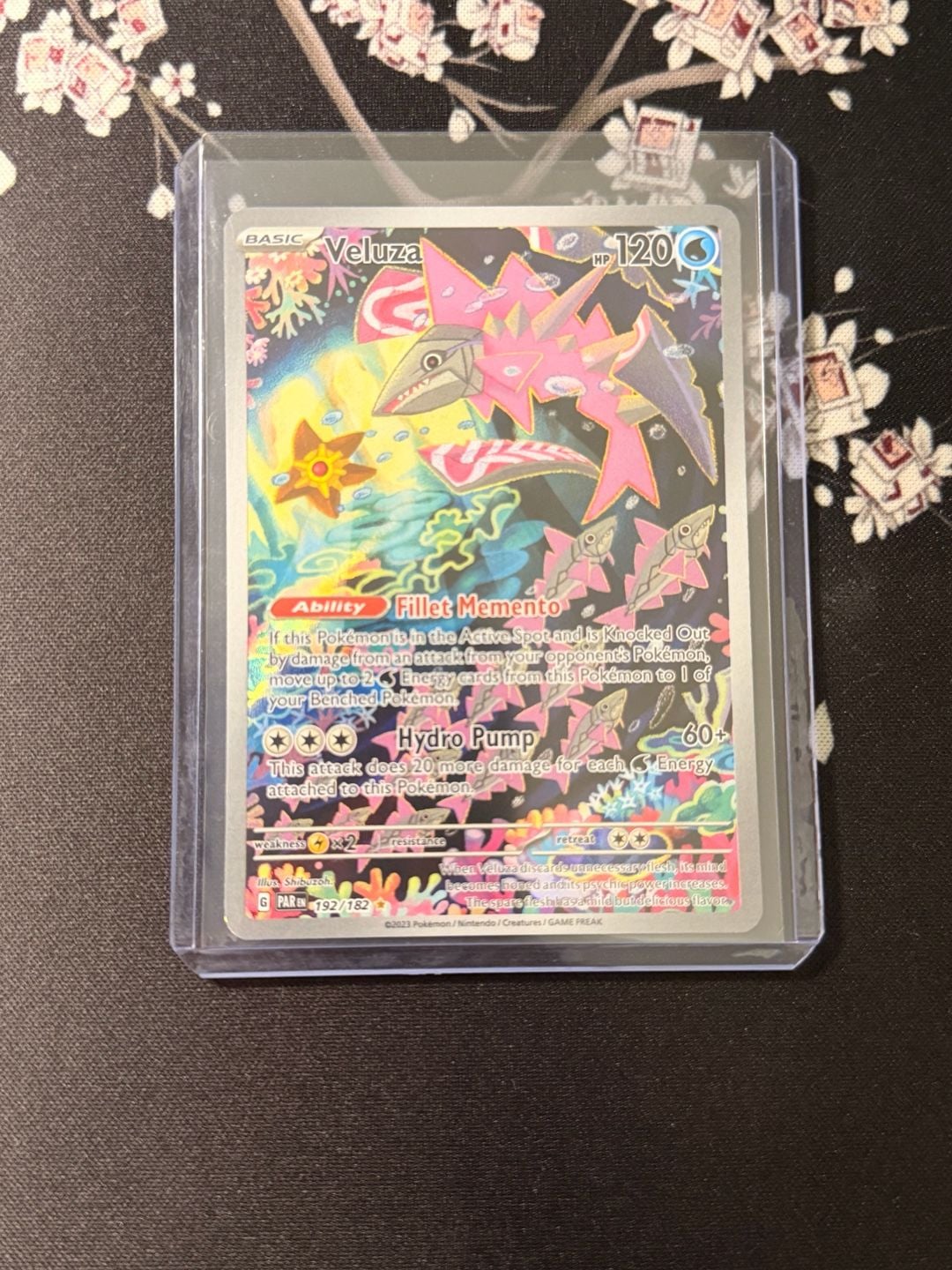 Pokemon Veluza 192/182 Paradox Rift Illustration Rare Holo Card 1