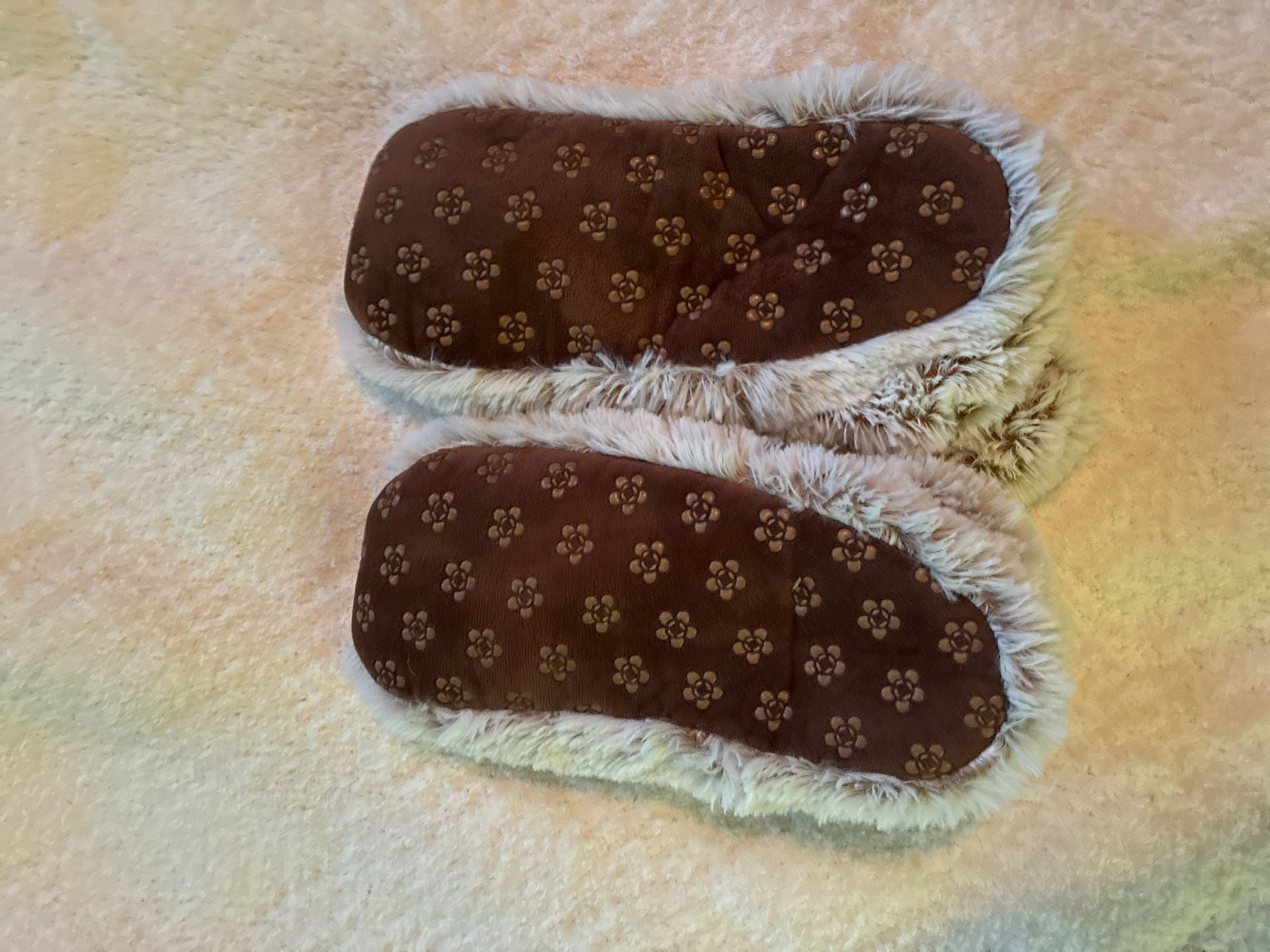 Warmies Microwavable Soothing Lavender Plush Bootie Slippers Sz 9/10 Z136 7