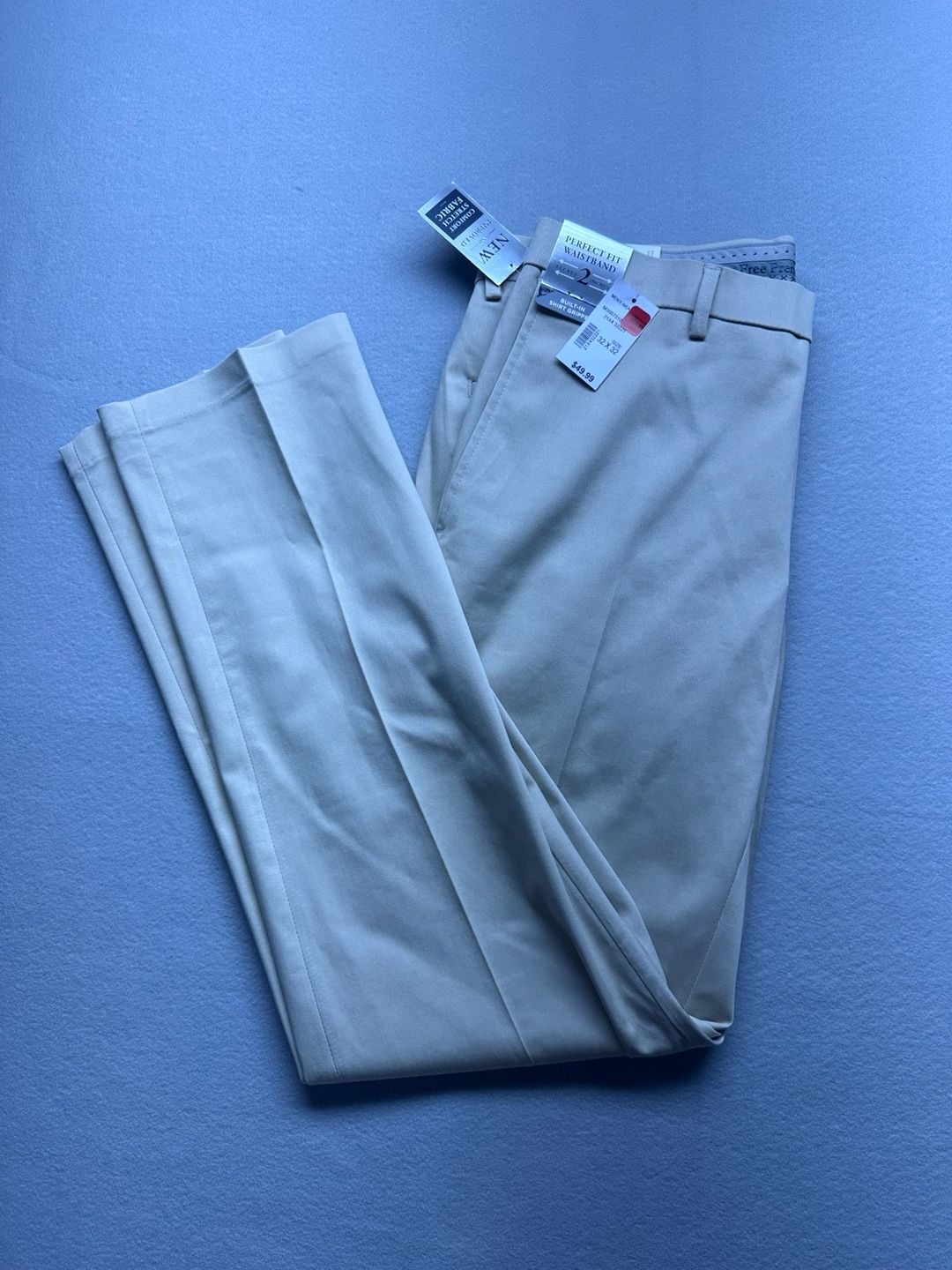 Haggar Iron Free Premium Khaki Straight Fit Size 32 X 32 Sand 2