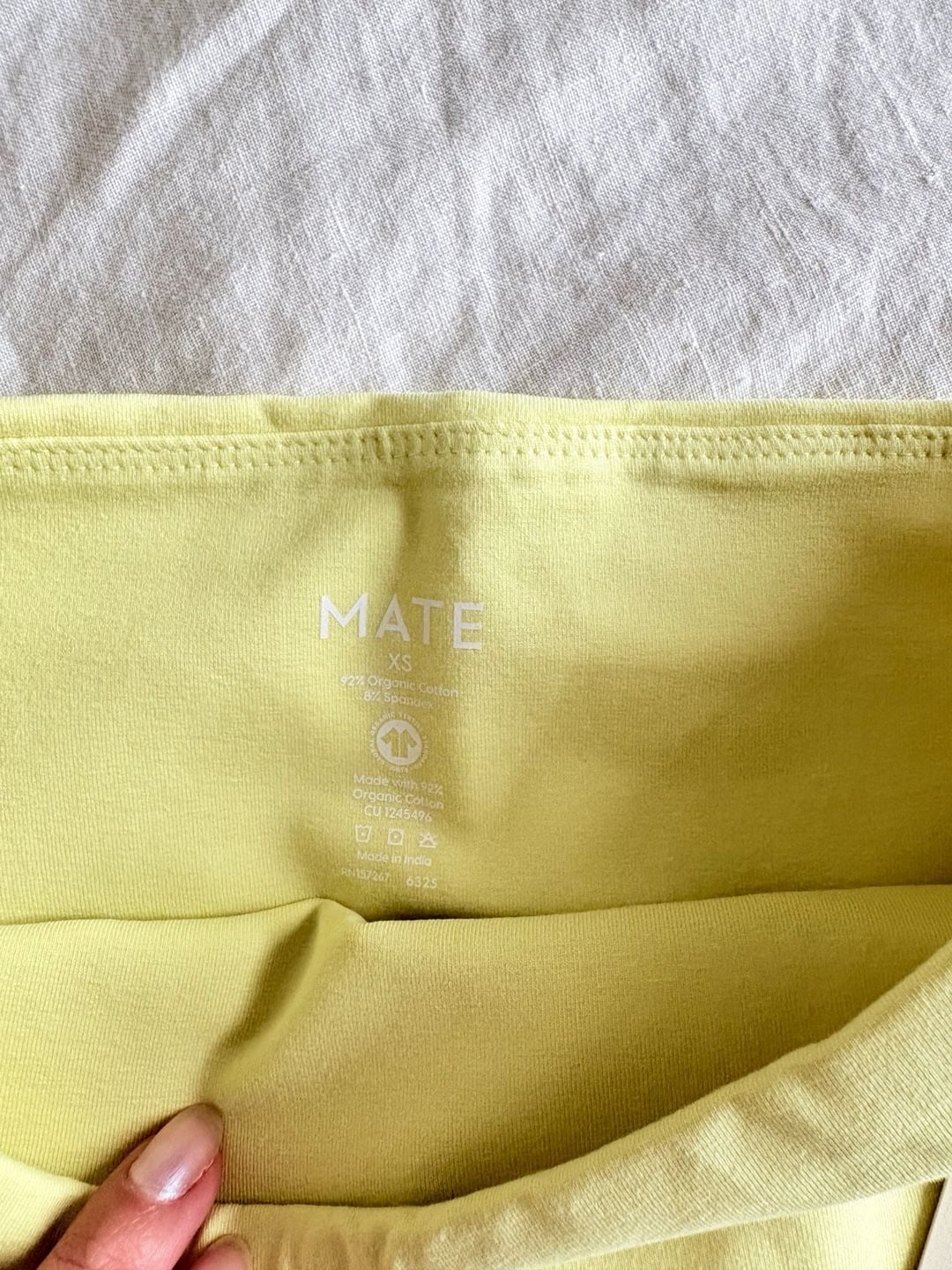Mate The Label Organic Stretch Skort Size XS Zst Yellow Nwt 5