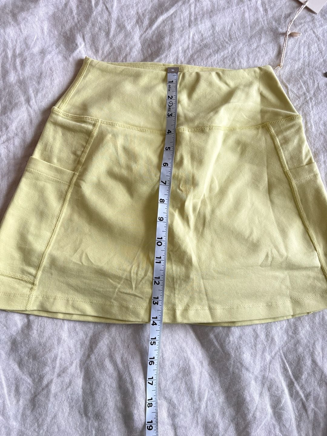 Mate The Label Organic Stretch Skort Size XS Zst Yellow Nwt 8