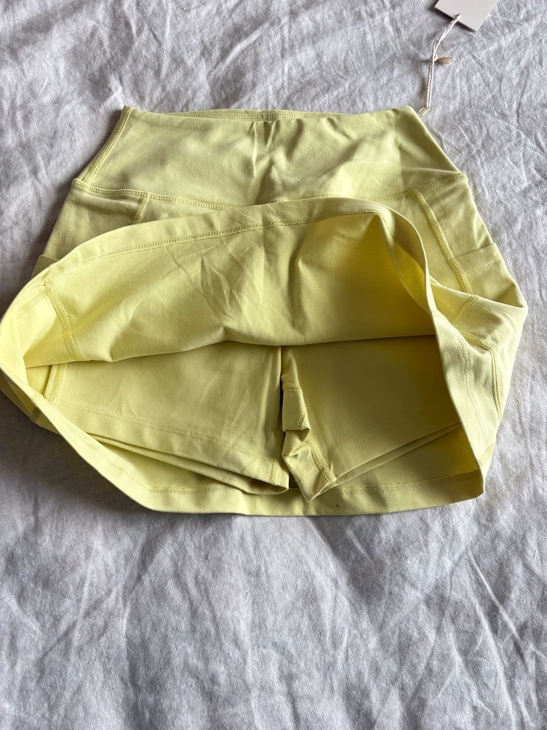 Mate The Label Organic Stretch Skort Size XS Zst Yellow Nwt 9