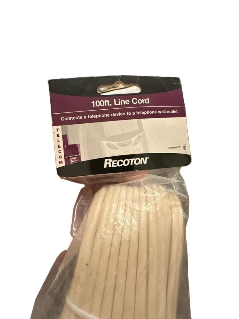 Recoton 100ft Line Cord 100 Ft Telephone Wire 2