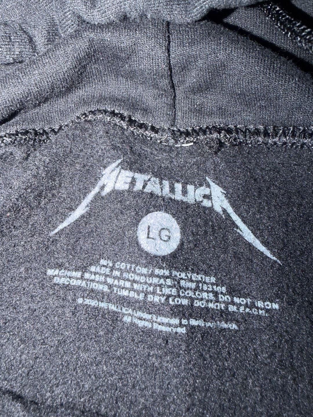Metallica One Graphic Hoodie Size LG Black 7
