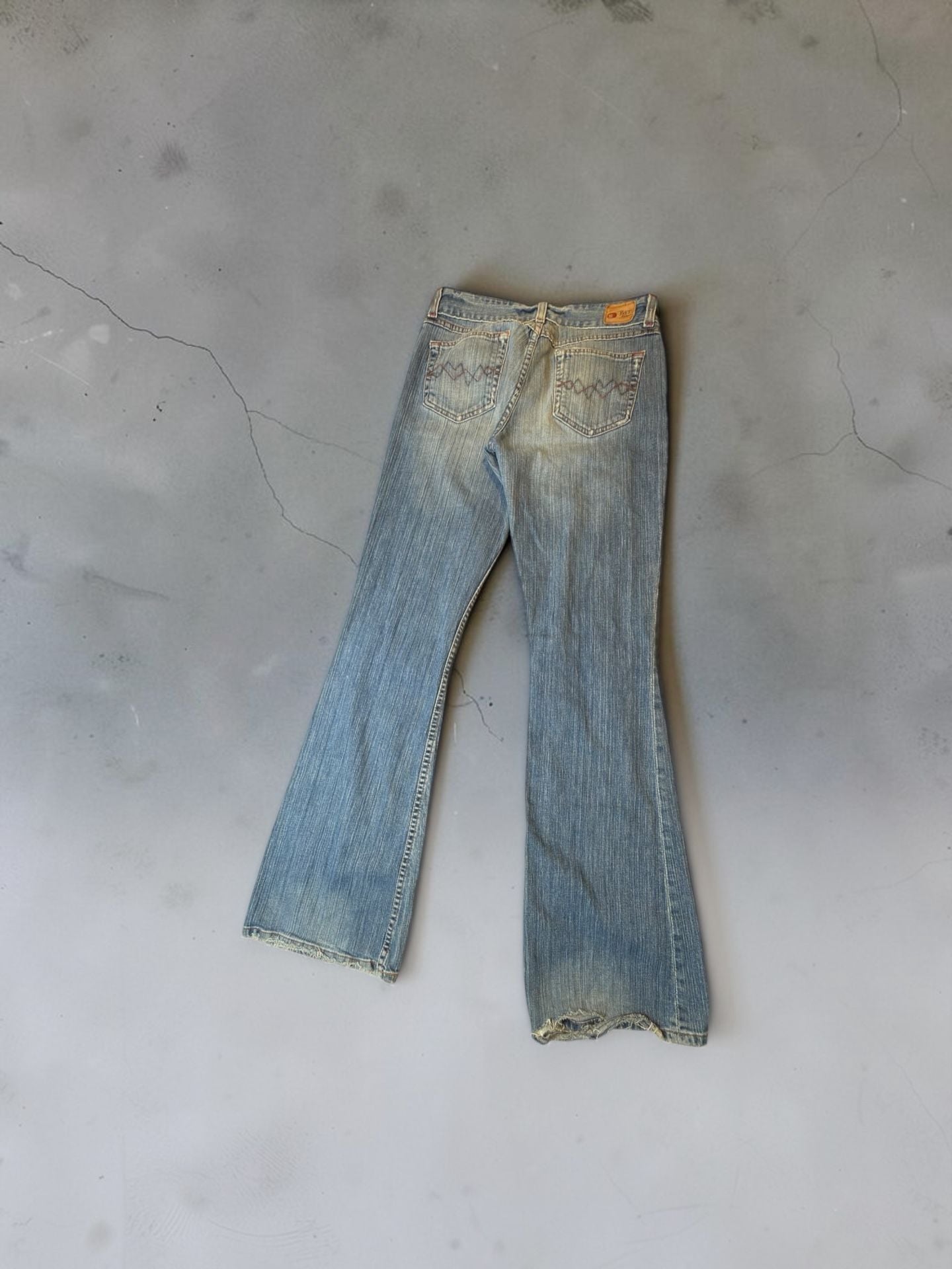BKE Denim Flare Jeans Size 30 Blue Distressed Y2K 5