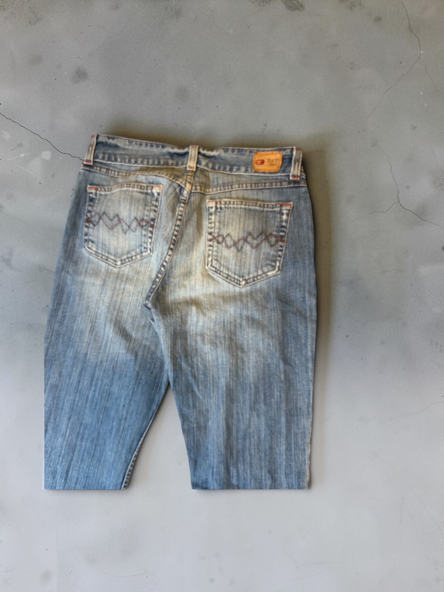 BKE Denim Flare Jeans Size 30 Blue Distressed Y2K 6