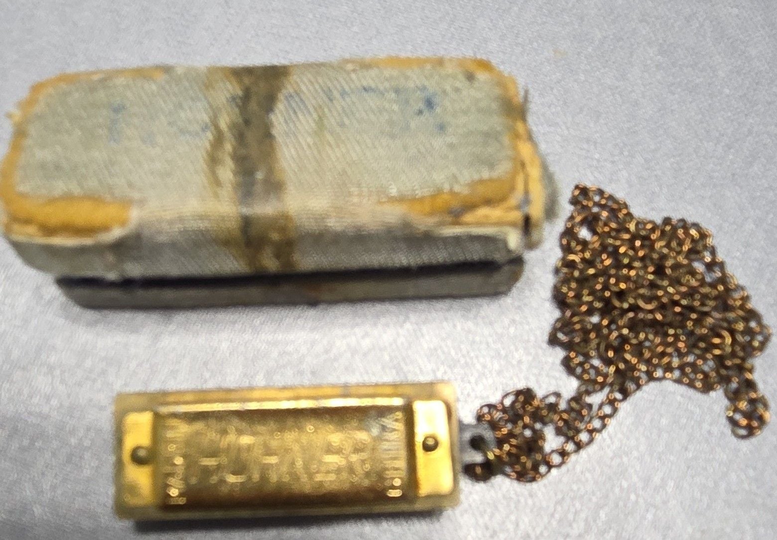 Hohner Vintage Miniature Harmonica Necklace with Case 1